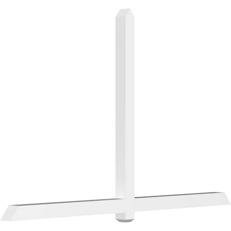 Ekena Millwork Eugene Architectural Grade PVC Gable Bracket, 96"W x 60"H x 4"D x 4"F, 15/12 Pitch GBP096X60X0404EUG00